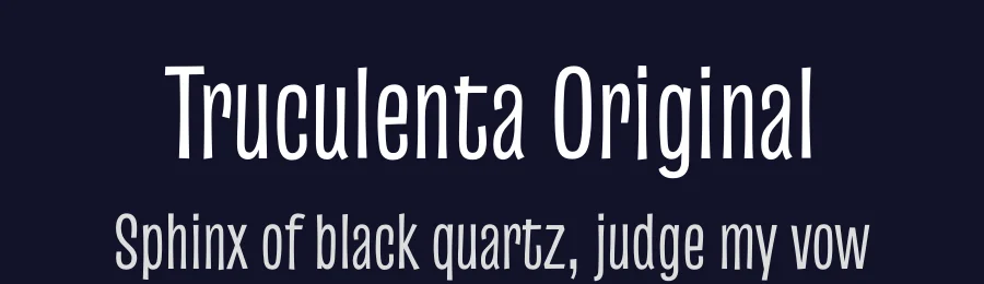 Truculenta Original by Eva Sanz — Display Font — thumbnail 2