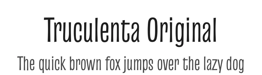 Truculenta Original by Eva Sanz — Display Font