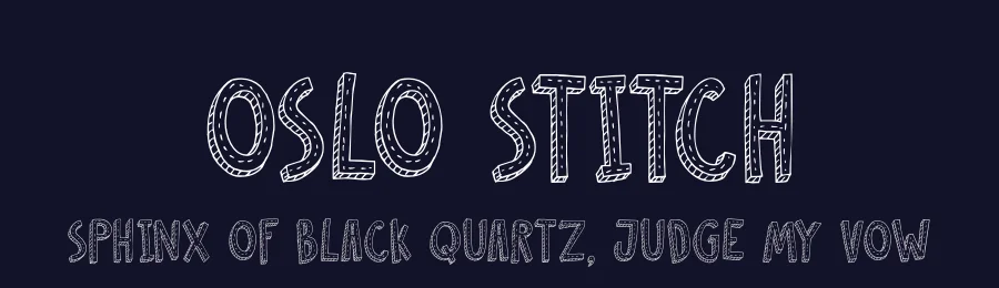 Oslo Stitch by Hanoded — Decorative Font — thumbnail 2