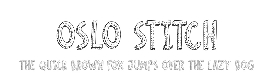 Oslo Stitch by Hanoded — Decorative Font