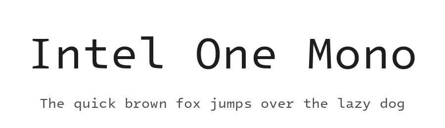 Intel One Mono