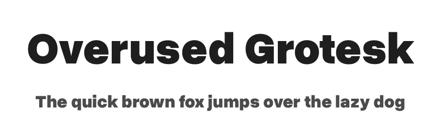 Overused Grotesk by RandomMaerks — Sans Serif Font
