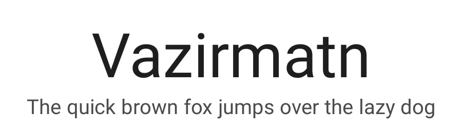Vazirmatn by Saber Rastikerdar — Sans Serif Font
