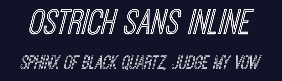 Ostrich Sans Inline by Tyler Finck — Sans Serif Font — thumbnail 2
