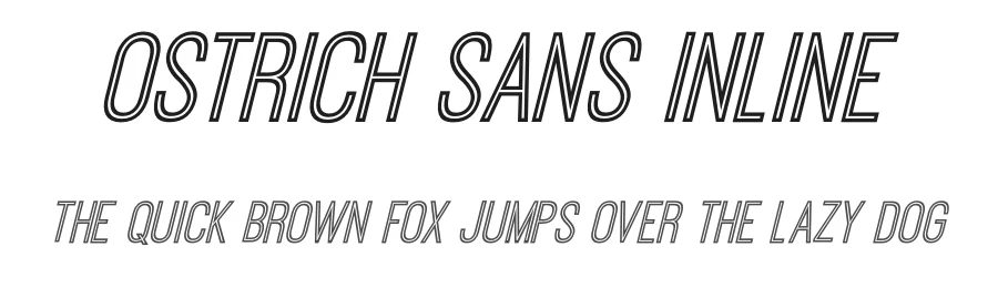 Ostrich Sans Inline by Tyler Finck — Sans Serif Font