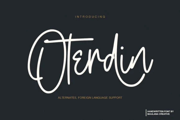 Oterdin Font by Maulana Creative — Script Handwritten Font