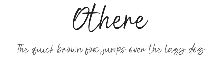 Othere by Khurasan — Script Handwritten Font