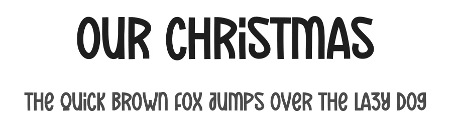 Our Christmas by Scratchones — Decorative Font