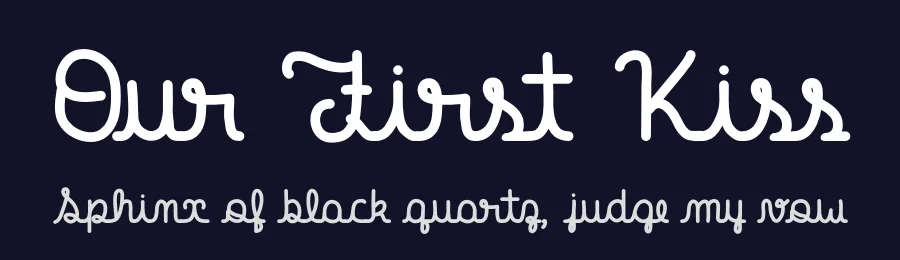 Our First Kiss by skomii — Script Handwritten Font — thumbnail 2