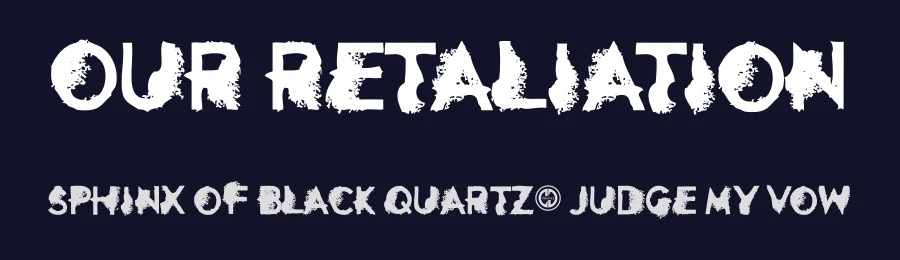 Our Retaliation by Fontmonger — Decorative Font — thumbnail 2