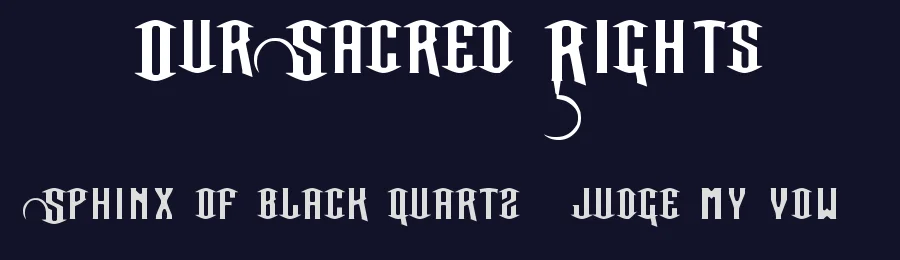 Our Sacred Rights by Bolt Cutter Design-Industrial Strength — Blackletter Font — thumbnail 2