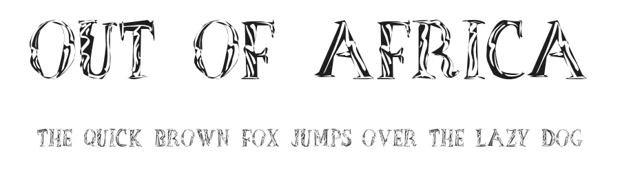 Out of Africa by House of Lime — Decorative Font