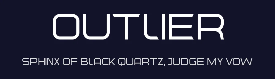 Outlier by Michael Muranaka — Display Font — thumbnail 2