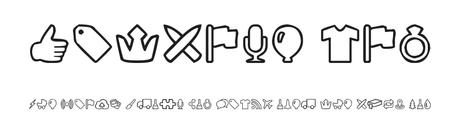 Outline mix by Woodcutter — Dingbats Font