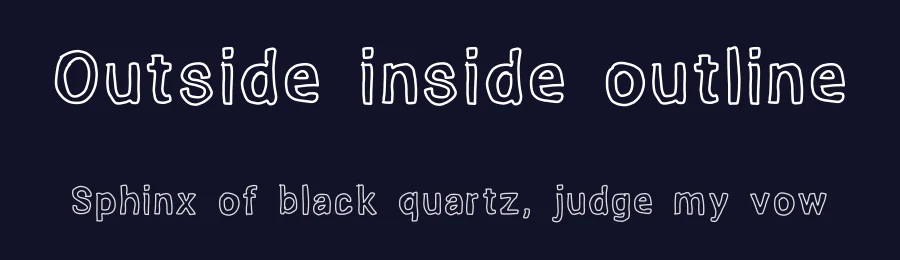 Outside inside outline by kizzles the cat — Decorative Font — thumbnail 2