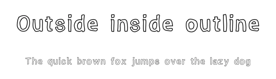Outside inside outline by kizzles the cat — Decorative Font