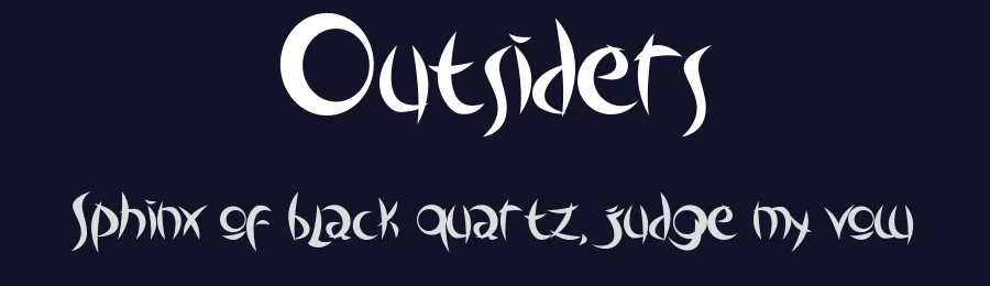 Outsiders by MarcoZenki — Decorative Font — thumbnail 2