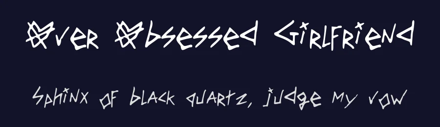 Over Obsessed Girlfriend by Maya TD — Script Handwritten Font — thumbnail 2