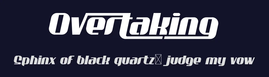 Overtaking by Mocha Frappuccino — Display Font — thumbnail 2