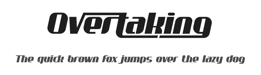 Overtaking by Mocha Frappuccino — Display Font