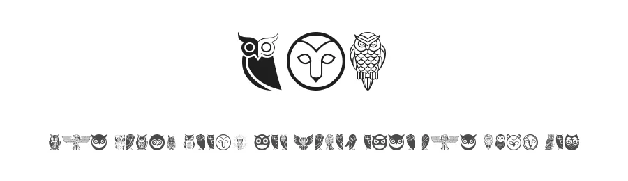 Owl by Woodcutter — Dingbats Font