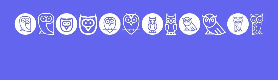 Owls by Vladimir Nikolic — Dingbats Font — thumbnail 3