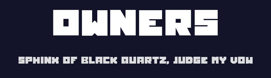 Owners by Vladimir Nikolic — Display Font — thumbnail 2