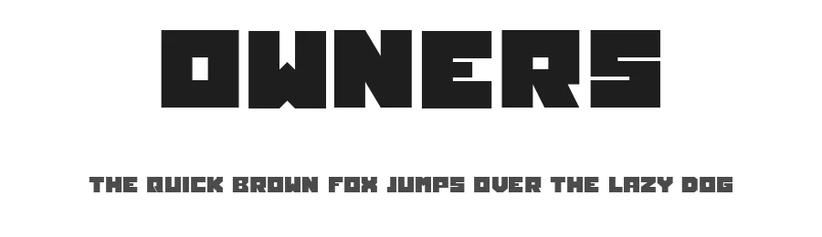 Owners by Vladimir Nikolic — Display Font