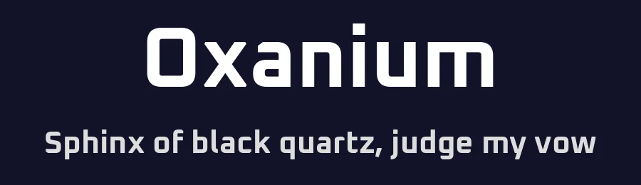 Oxanium by Severin Meyer — Display Font — thumbnail 2