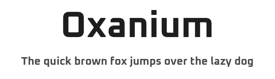 Oxanium by Severin Meyer โ Display Font
