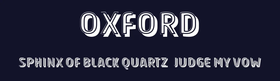 Oxford by Vladimir Nikolic — Decorative Font — thumbnail 2