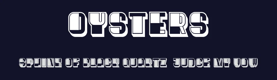 Oysters by Vladimir Nikolic — Decorative Font — thumbnail 2