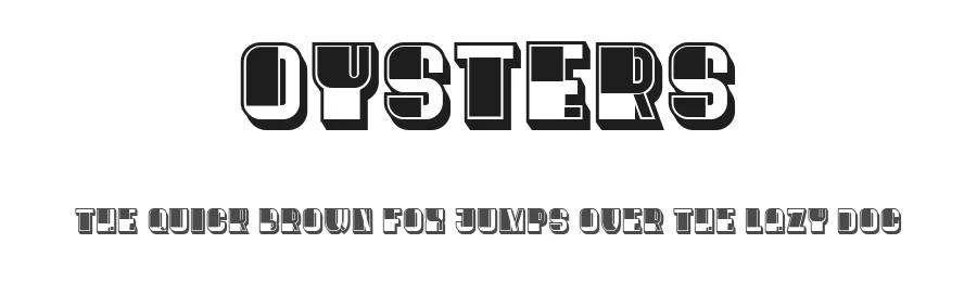 Oysters by Vladimir Nikolic — Decorative Font