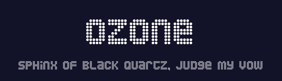 Ozone by dustBUST — Display Font — thumbnail 2
