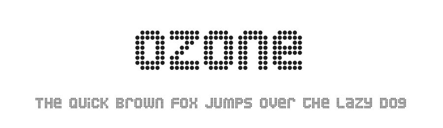 Ozone by dustBUST — Display Font
