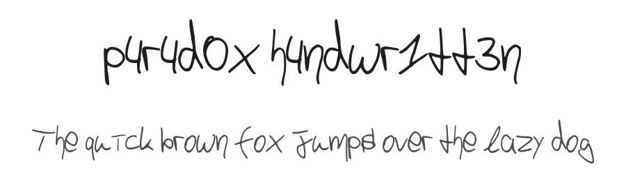 p4r4d0x h4ndwr1tt3n