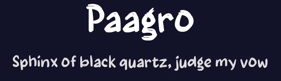 Paagro by wepfont.com — Script Handwritten Font — thumbnail 2