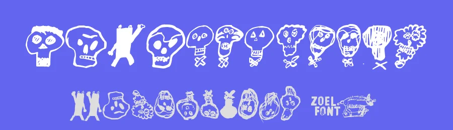 Pääkallojen hyökkäys by Joel Korhonen — Dingbats Font — thumbnail 3