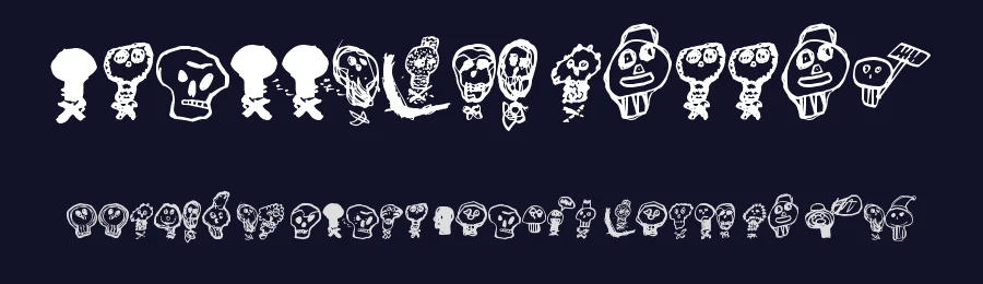 Pääkallojen hyökkäys by Joel Korhonen — Dingbats Font — thumbnail 2