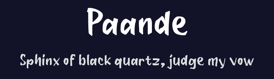 Paande by wepfont.com — Script Handwritten Font — thumbnail 2