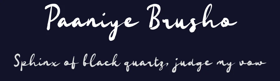 Paaniye Brusho by wepfont.com — Script Handwritten Font — thumbnail 2