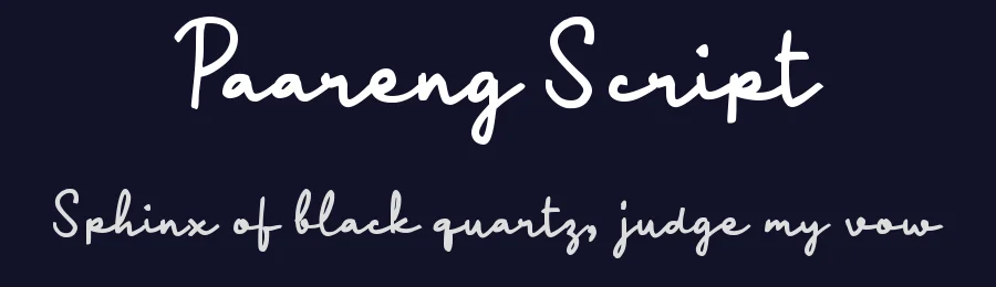 Paareng Script by wepfont.com — Script Handwritten Font — thumbnail 2