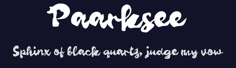 Paarksee by wepfont.com — Script Handwritten Font — thumbnail 2