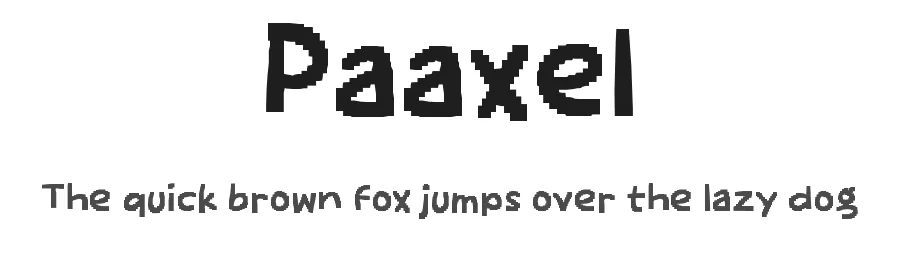 Paaxel by wepfont.com — Decorative Font