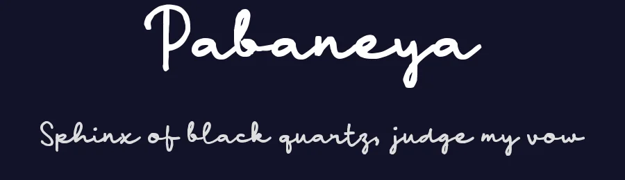 Pabaneya by wepfont.com — Script Handwritten Font — thumbnail 2