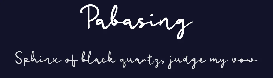 Pabasing by wepfont.com — Script Handwritten Font — thumbnail 2