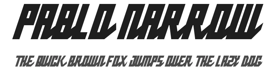 Pablo Narrow by Jack Fisher — Display Font