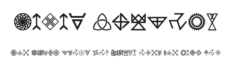Pagan Symbols by Woodcutter — Dingbats Font