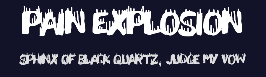 Pain Explosion by Woodcutter — Decorative Font — thumbnail 2