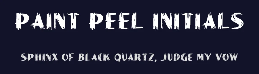 Paint Peel Initials by Richard William Mueller — Decorative Font — thumbnail 2